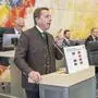 Erwin Angerer im Landtag | Im Landtag geht es am Donnerstag unter anderem um die KV-Leitung durch Kärnten, Windkraft und Änderungen im Dienstrecht