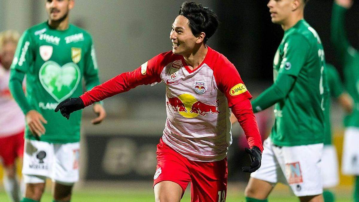 Takumi Minamino erzielte Salzburgs Goldtor