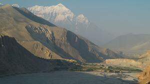 Kagbeni, ein Dorf am oberen Flusstal des Kali Gandaki