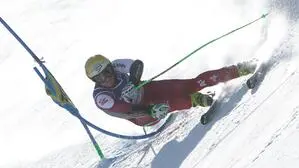 Raphael Haaser auf dem Weg zu Silber im Super-G