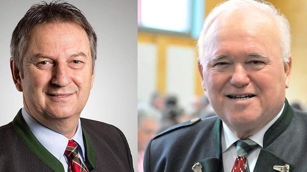 SPÖ-Bürgermeister Manfred Edelsbrunner (rechts) und sein ÖVP-Herausforderer Gerhard Hartinger liefern sich ein Kopf-an-Kopf-Rennen