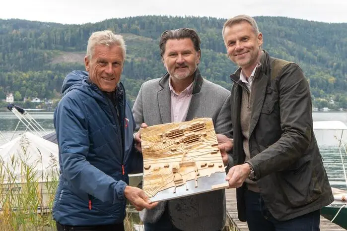 Architekt Herwig Ronacher, Seitlinger, Gastronom Franz Huditz (von links)