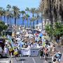 Am Sonntag zogen die Demonstranten auf den Straßen Teneriffas entlang