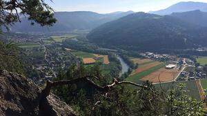 Momentan bitte nur am Foto genießen: Der Blick vom Pfaffenkogel Richtung Friesach, Peggau und Deutschfeistritz