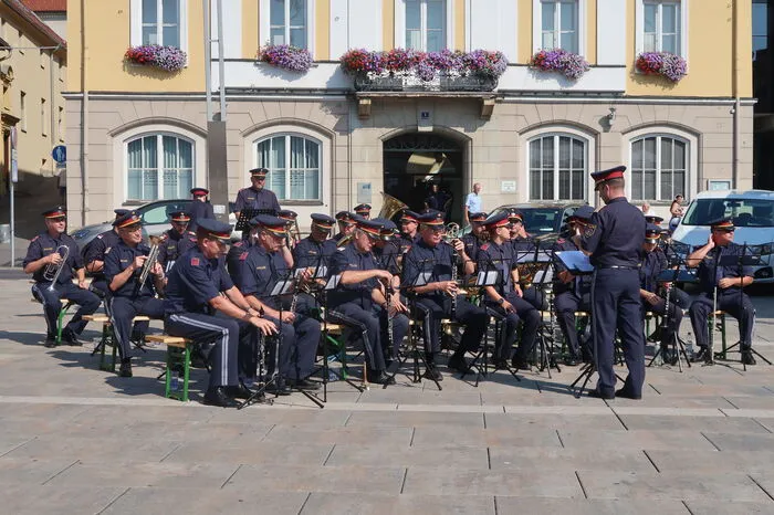 Die Musikkapelle der Polizei begleitete die Angelobung.