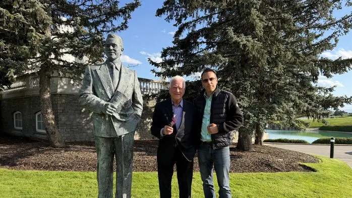 Unternehmer Frank Stronach und Filmemacher Oliver Feicht
