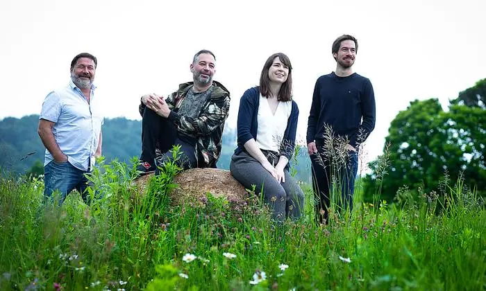 Willi Sattler (Sattlerhof, Gamlitz), Christoph Neumeister (Weingut Neumeister Straden), Katharina Tinnacher (Weingut Lackner-Tinnacher, Gamlitz) und Andreas Sattler (Sattlerhof)