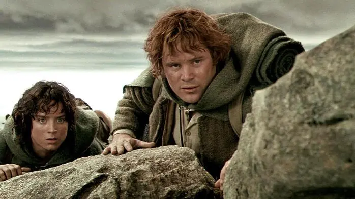 Elijah Wood alias Frodo (links) und Sean Astin alias Sam