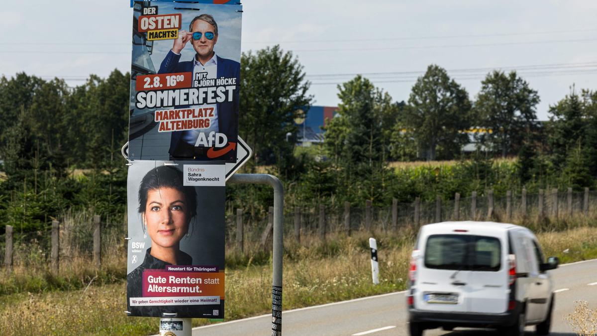 Wagenknecht und Höcke | Sachen und Thüringen: Es sind die rechten und linken Ränder, die in den Umfragen voran liegen