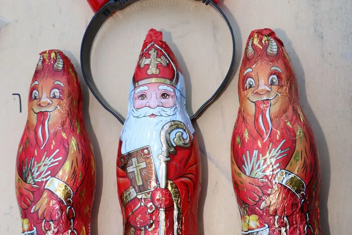 Es gab auch Krampus und Nikolo aus Schokolade zu kaufen