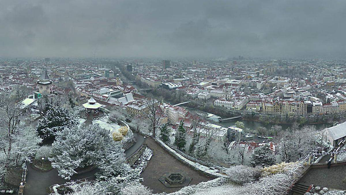 Graz ist heute ganz in Weiß