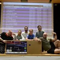 Das Siegerteam von CrossFit Murstadt hat zusätzlich 400 Euro bei der Ruderchallenge gespendet