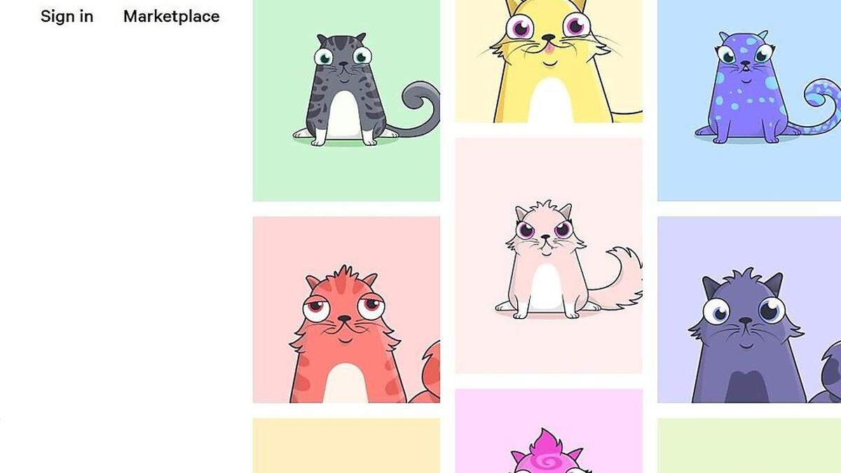 Die Online-Plattform CryptoKitties