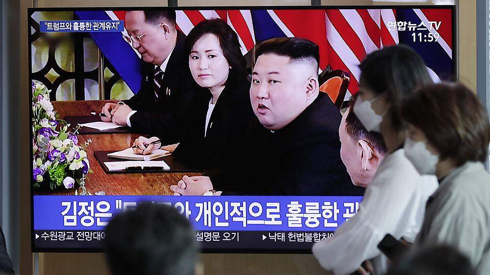 Die Rede von Kim Jong-un vor der Volksversammlung wurde in Auszügen von den Staatsmedien übertragen.