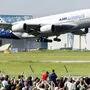 Ein Bild vom Erstflug des A380 im April 2005