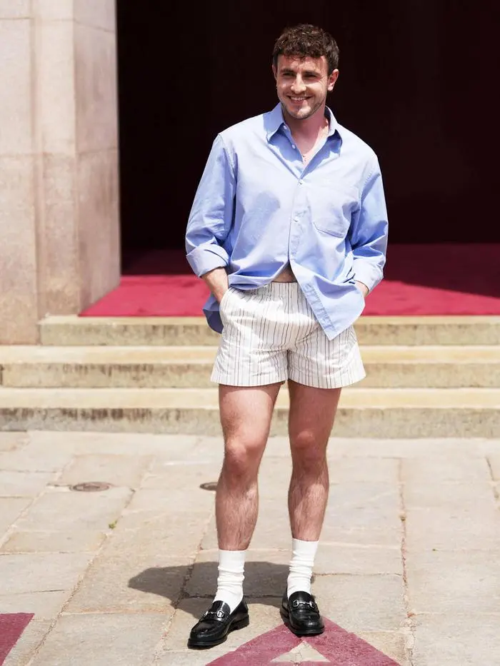 MFW - Gucci Photocall Paul Mescal at Gucci fashion show photocall during Milan Men s Fashion Week: Spring /Summer 2025, in Milan, Italy on June 17, 2024. Photo by Riccardo Giordano/IPA/ABACAPRESS.COM Milan Italy PUBLICATIONxNOTxINxFRAxUK Copyright: xGiordanoxRiccardo/IPA/ABACAx