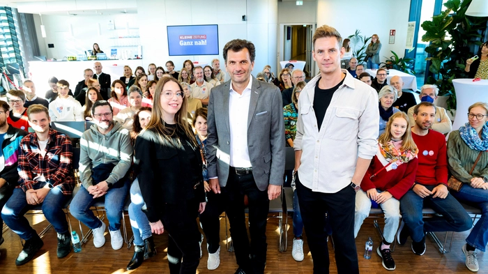 Sandra Mathelitsch (links), Oliver Pokorny (Mitte) und Sebastian Krause (rechts)