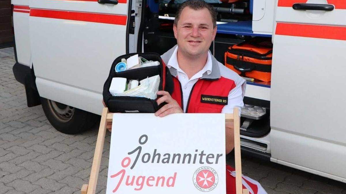 Manuel Weissensteiner aus St. Margarethen ist seit seiner Jugend bei den Johannitern in Patergassen