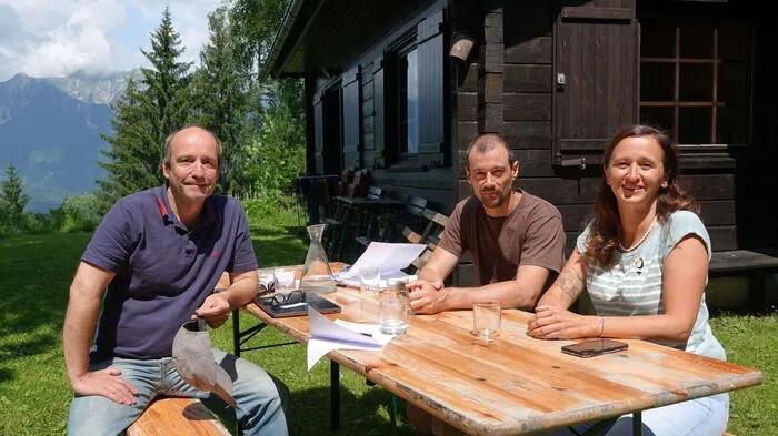 Die Nachbarn: Stefan Melnitzky, Thomas Ladreiter und Daniela Neumayer-Knauß