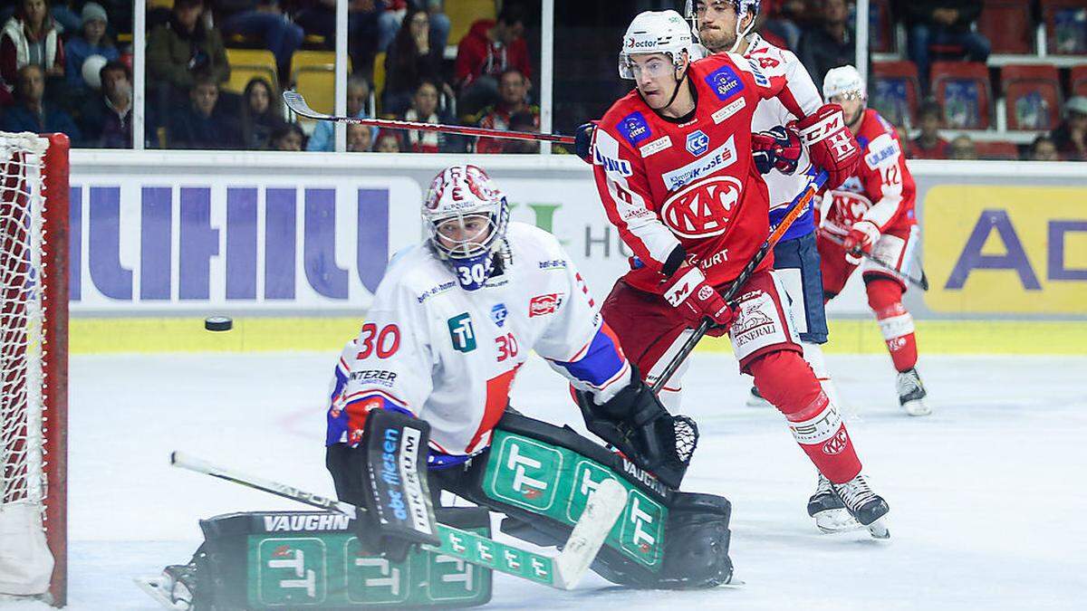 KAC-Goalgetter Nick Petersen schoss gegen Innsbruck einen Hattrick