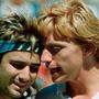 Andre Agassi (links) und Boris Becker