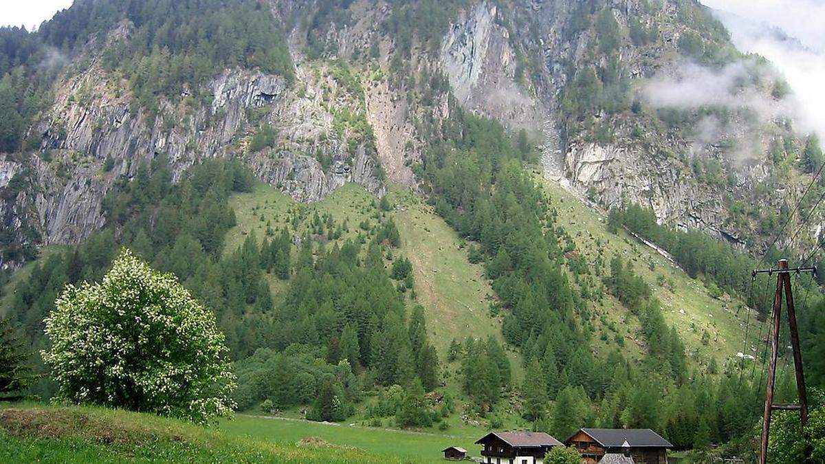 Mittwochvormittag kam es zu einem Felssturz im Bereich der Wiesbauerspitze