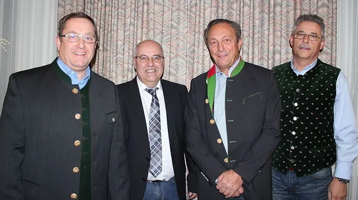 Heinz Bernsteiner (FPÖ), Kurt Riemer (SPÖ), Franz Wede (Liste) und Gerhard Feier (ÖVP) - von links