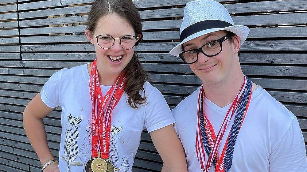 Sarah Mühlbacher und Georg Brugger zeigten bei den Special Olympics Nationalen Sommerspielen eine medaillenreife Performance
