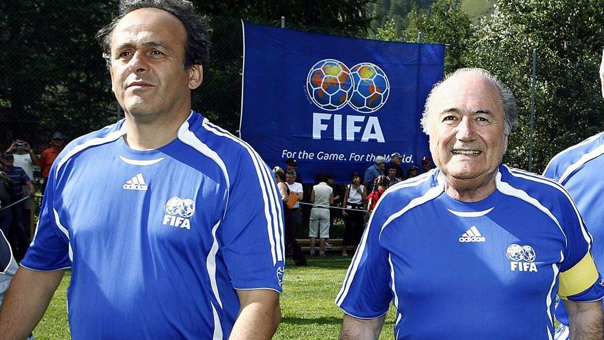 Kapitän Joseph Blatter verlor das Mtach um die USA gegen Mitspieler Michel Platini