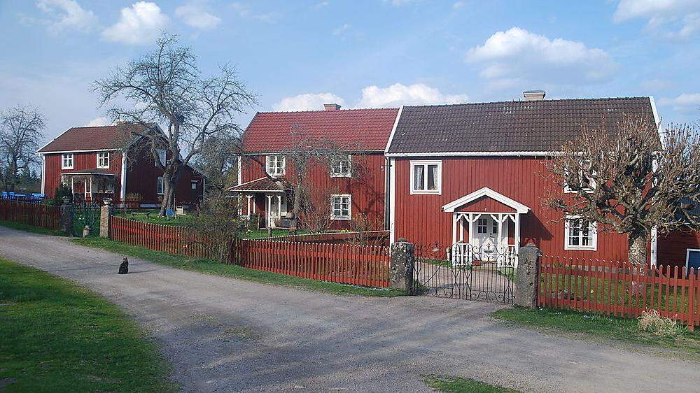 Die &quot;Bullerbü-Häuser&quot; im schwedischen Sevedstorp, Vimmerby 