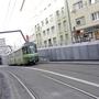 Bei der Unterführung am Hauptbahnhof werden die Schienen getauscht