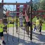 Erfahrene Spielplatztester: Kilian, Alois, Lukas und Letizia vom Kneipp-Kindergarten in Radenthein