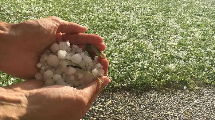 In Krumpendorf hagelte es am Donnerstagnachmittag