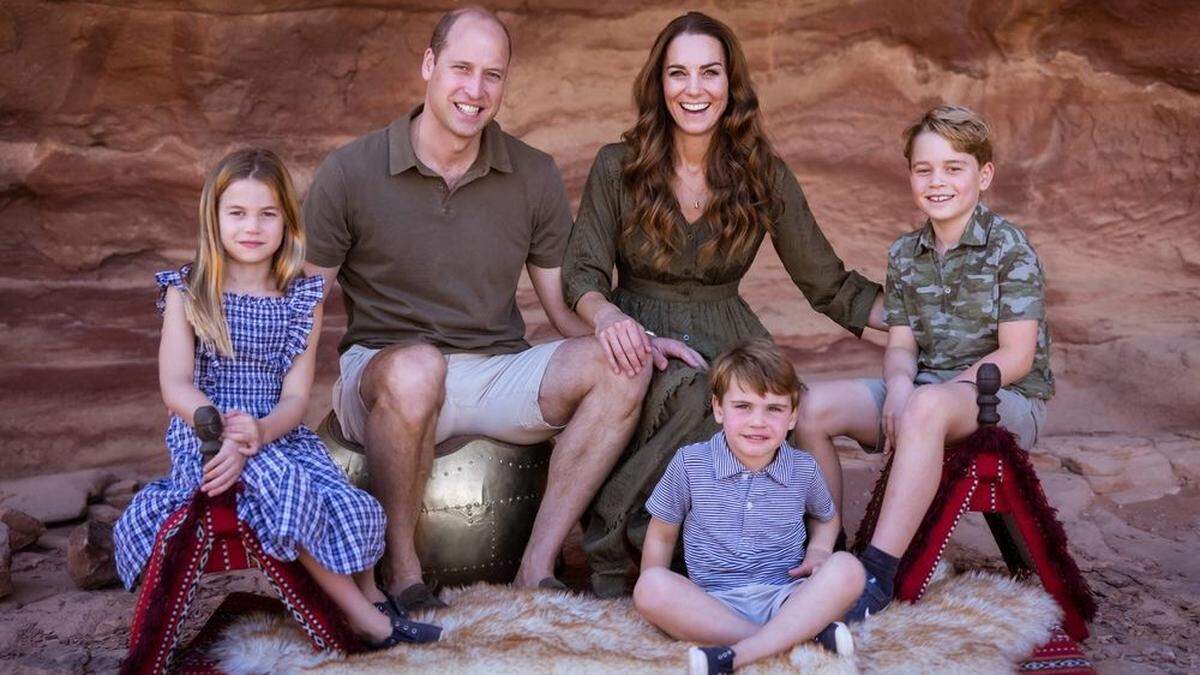 Weihnachtskarte 2021 von William und Kate