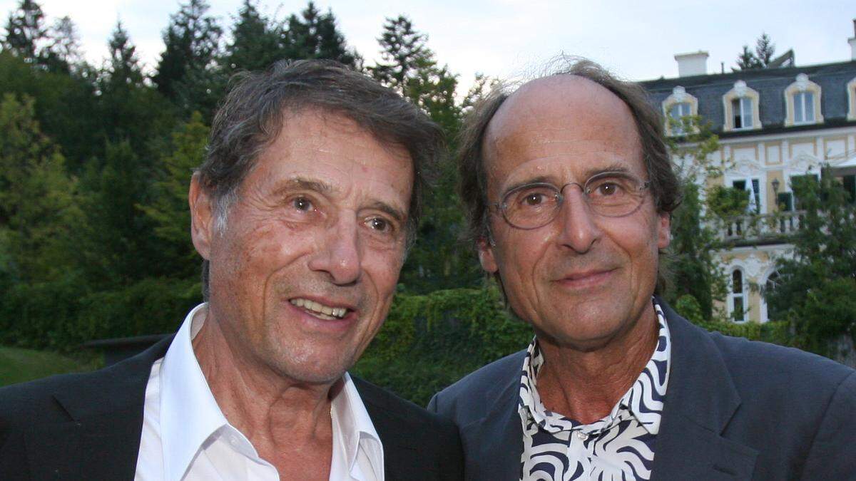 Manfred Bockelmann und sein Bruder Udo Jürgens in Velden am Wörthersee, im August 2009, fünf Jahre vor Jürgens‘ Tod