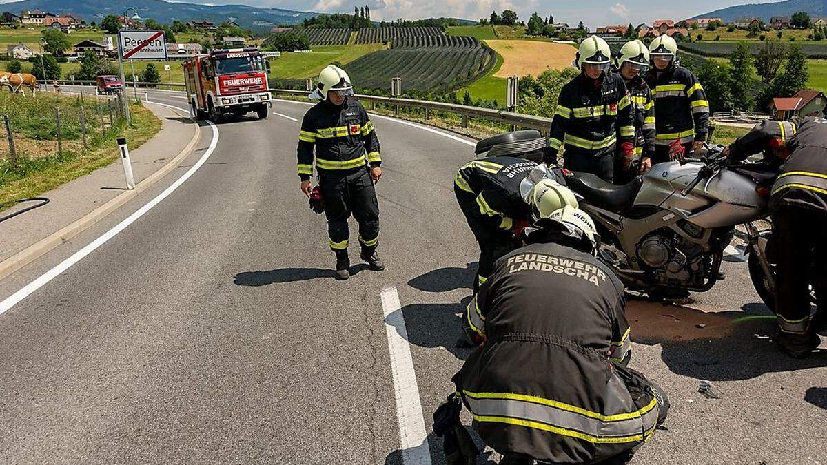 Schwerer Unfall schon am Vormittag in Peesen.