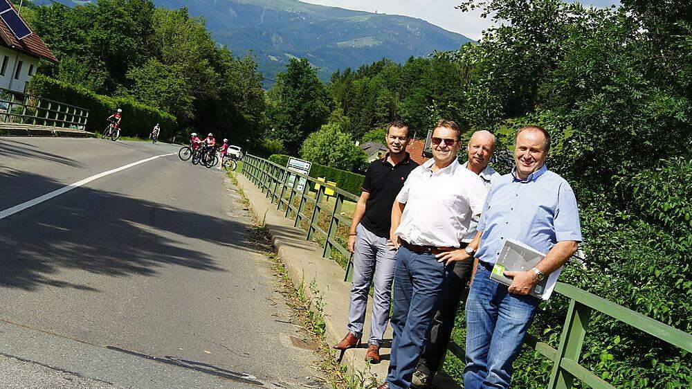 Von links: Vizebürgermeister Markus Wutscher, Bürgermeister Karl Markut, Bauhofleiter Franz Hinteregger und Amtsleiter Gehard Loibnegger aus St. Georgen