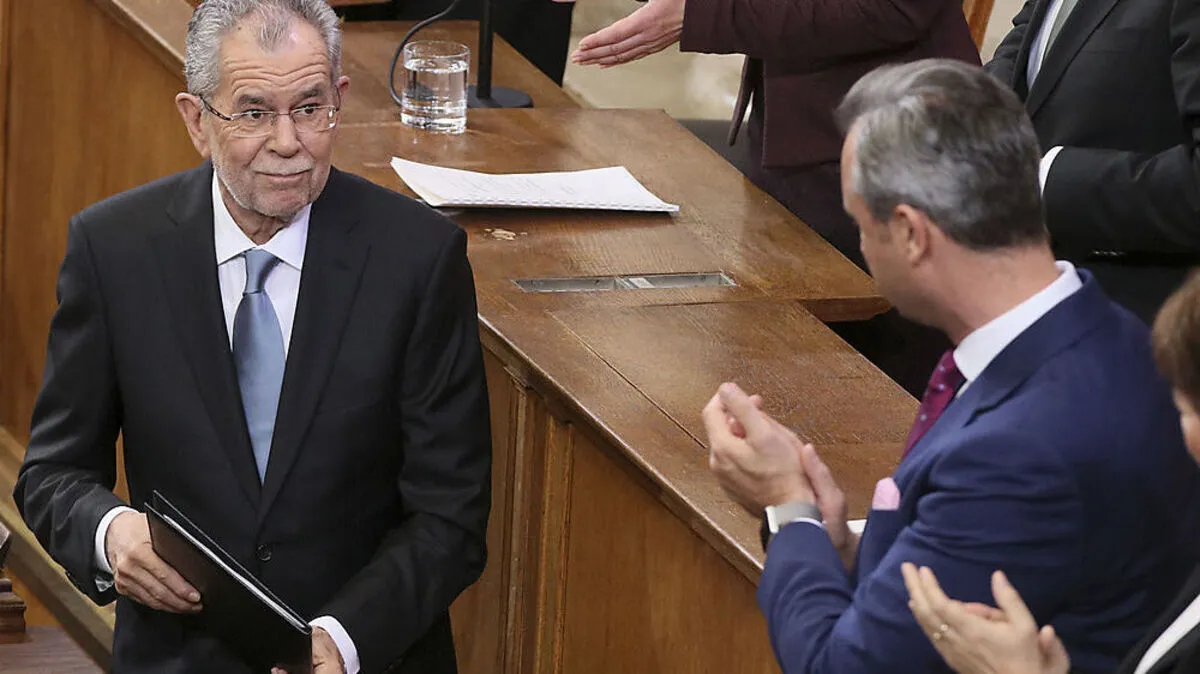 Van der Bellen nach seiner Antrittsrede