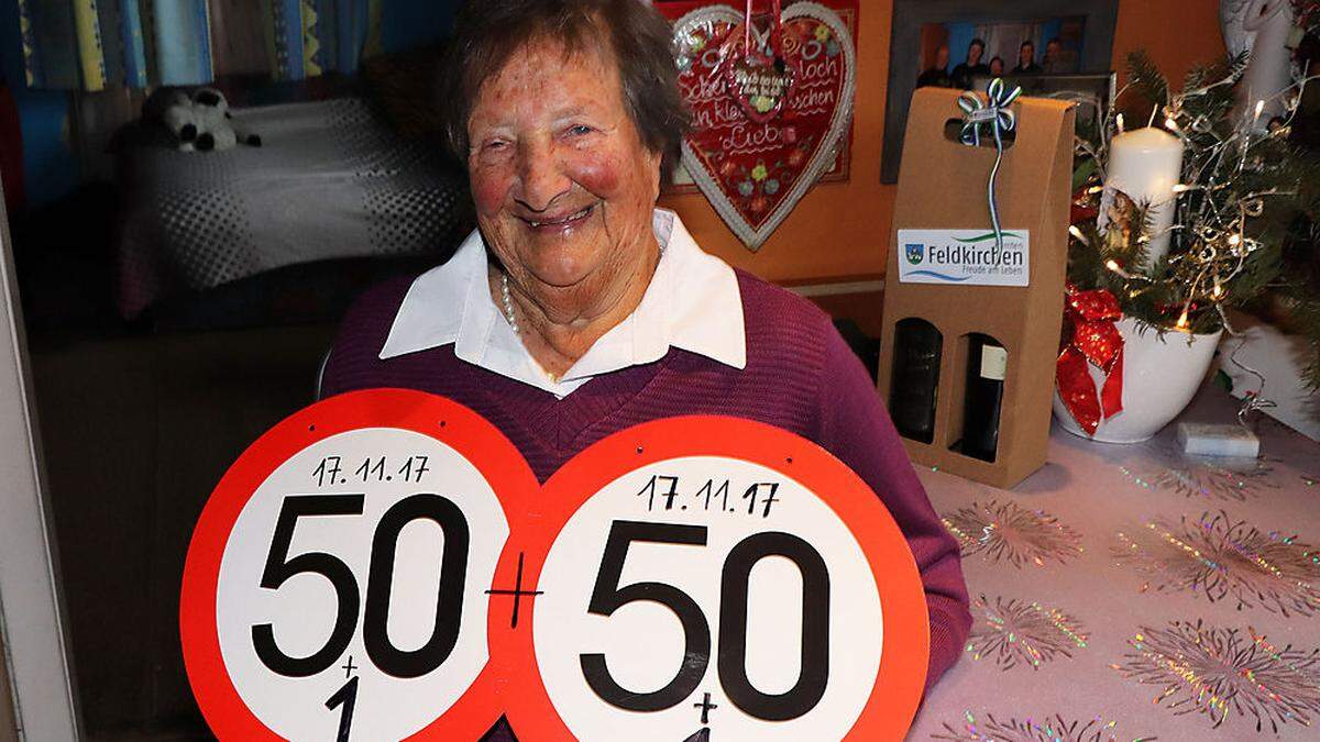 Die rüstige Jubilarin lebt in Radweg bei Feldkirchen 