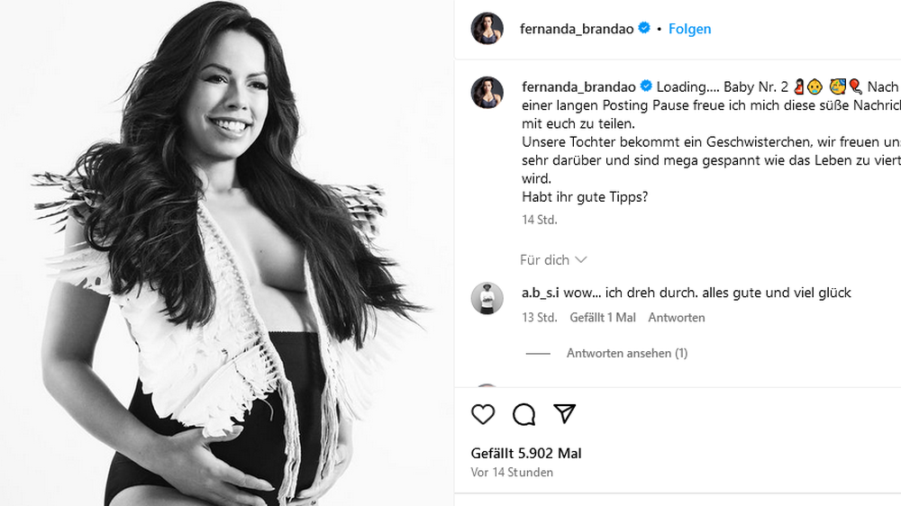 Fernanda Brandão ist überglücklich