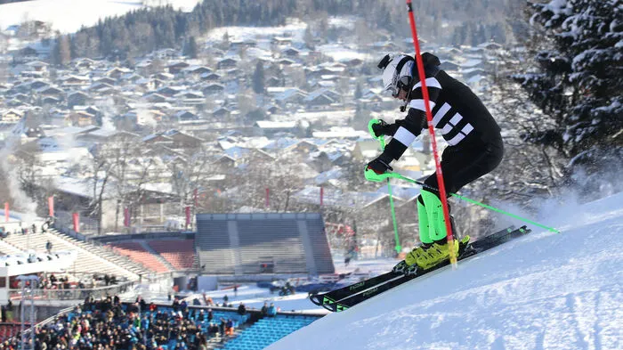 Thomas Sykora bei seiner Kamerafahrt vor dem Slalom-Spektakel.