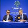 G7 Finanzministertreffen in Stresa: der deutsche Finanzminister Christian Lindner (rechts) mit Bundesbank Präsident Joachim Nagel