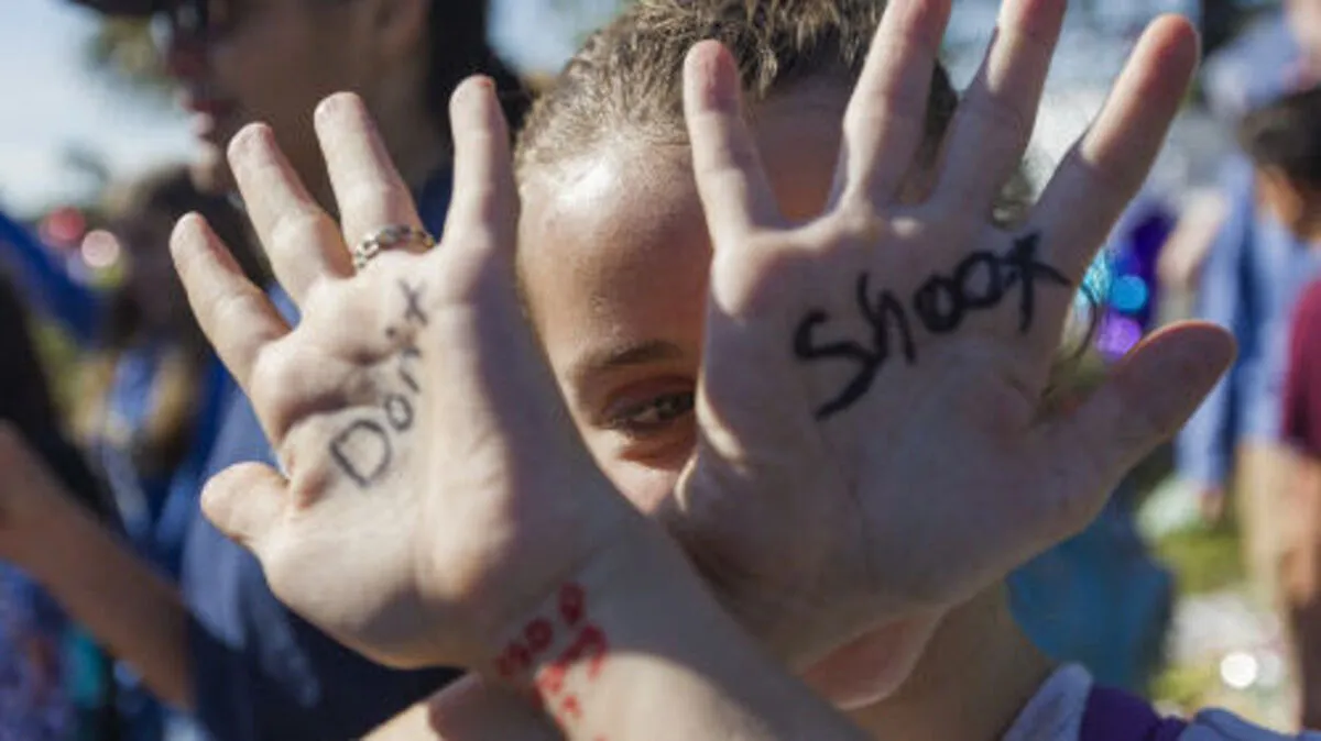 Landesweit demonstrierten Schüler gegen die laxen Waffenrechte