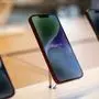 The new iPhone 14 smartphones are on display at an Apple Store at The Grove in Los Angeles, Friday, Sept. 16, 2022. Apple's iPhone 14 lineup and Apple Watch Series 8 are available to purchase in-store starting Friday. (AP Photo/Jae C. Hong)