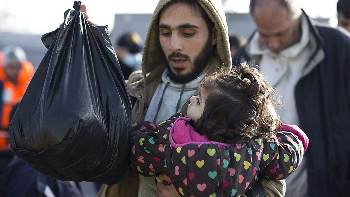 Syrer bei der Ankunft in Lesbos