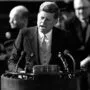 John F. Kennedy bei seiner Angelobung 1961
