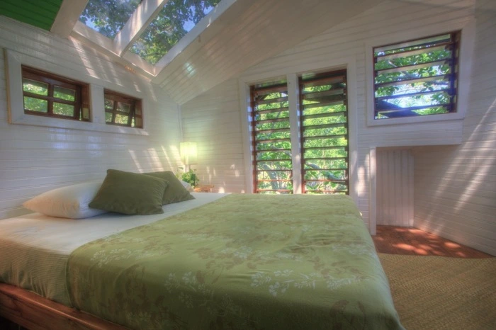 Es mit Gemütlichkeit probieren wie Balu und Mogli. Welches Kind und sicher auch so mancher Erwachsene wünscht sich nicht, einmal wie Mogli im Dschungel zu übernachten? Möglich wird dieser Traum im Baumhaus auf Utila, einer Insel der Bay Islands. Statt unbequemem Ast warten jedoch weiche Betten auf die Urlauber. Vier Abenteurer schlafen hier ab 111 Euro pro Nacht.