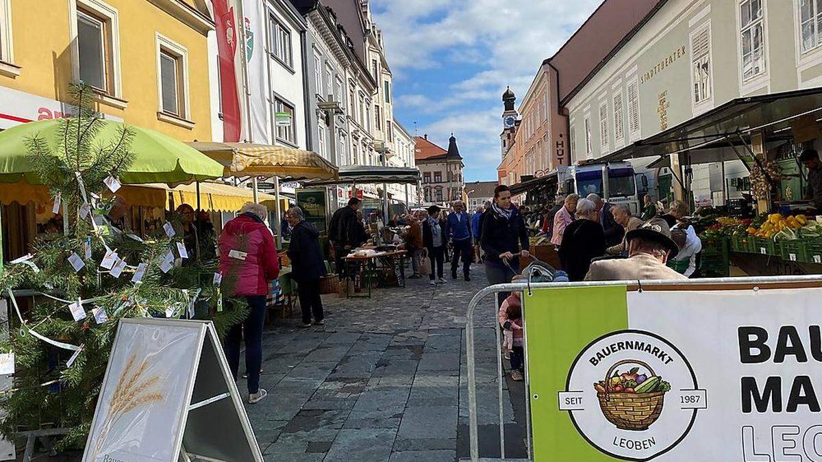 Beim &quot;Genussherbsteln&quot; war der Bauernmarkt Leoben gut frequentiert - das ist aber nicht der Regelfall