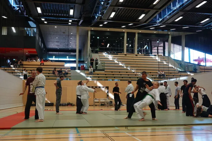 Beim Probetraining am Nachmittag konnte man sich in verschiedensten Techniken erproben.