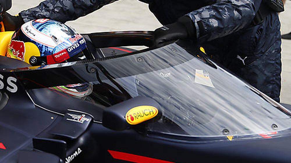 Daniel Ricciardo mit der Windschutzscheibe 
